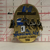The Hurricane Kid Calgary Alberta 1998 Chuckwagon Hurricane Hydrocarbons Lapel Hat Pin