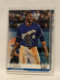 #330 Cain Lorenzo Milwaukee Brewers 2019 Topps Series One Baseball Card