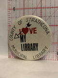 County of Strathcona Municipal Library Button Pinback
