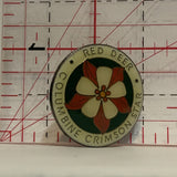 Red Deer Columbine Crimson Star Lapel Hat Pin