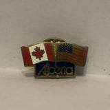 Alberta Canadian USA Friendship Flags Lapel Hat Pin