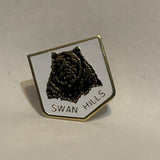 Swan Hills Alberta Grizzley Bear Lapel Hat Pin