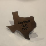 Crockett Gold 2001 Texas Lapel Hat Pin AA