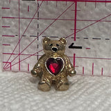 Red Heart Teddy Bear  Lapel Pin