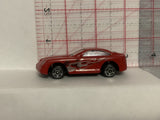 Red Flames Racer Unbranded Loose Diecast Car 1/64 IQ