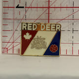 Red Deer Alberta Flag Lapel Hat Pin