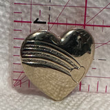 Falling Heart on a Heart  Lapel Pin