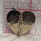 Falling Heart on a Heart  Lapel Pin
