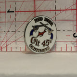 Red Deer Old Timers Colt 45th Revolver Lapel Hat Pin