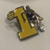 #1 Basketball Player Lapel Hat Pin AA