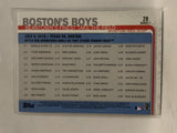 #28 Boston's Boys Boston Red Sox 2019 Topps Series One Baseball Card