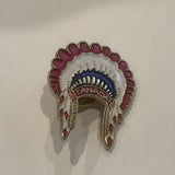 Native Head Dress Canada Lapel Hat Pin AA