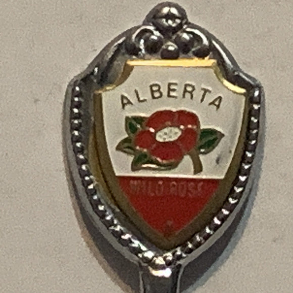 Camp Creek Alberta Wild Rose Flower Collectable Souvenir Spoon CK