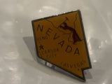 Nevada State Map Lapel Hat Pin