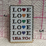 Love Stamp USA 20 Cent  Lapel Pin