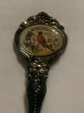 Wisconsin Wood Violet Robin Bird Souvenir Spoon