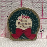 Jesus is the Reason for the Season Xmas Wreath  Lapel Pin