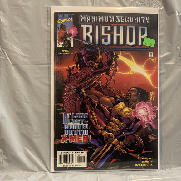 #15 Bishop Maximum Security Reunited with the X-Men Marvel Comics AN 7478