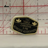 750 Triple Canadian 5 Pin Bowlers Association Logo Lapel Hat Pin