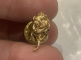 Golden Rose Lapel Hat Pin
