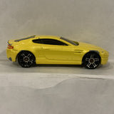 Yellow Aston Martin V8 Vantage Hot Wheels Diecast Cars CF