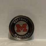 Softball Manitoba M Logo Lapel Hat Pin