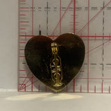 Yellow Heart Lapel Hat Pin