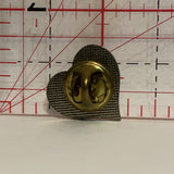 Music Notes on a Heart Lapel Hat Pin