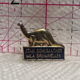 Stan Schumacher MLA Drumheller Dinosaur  Lapel Pin