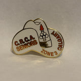 C.R.C.A. Seniors Olympics Calgary Zone 3 White Hat Lapel Hat Pin