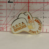 C.R.C.A. Seniors Olympics Calgary Zone 3 White Hat Lapel Hat Pin