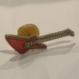 Red Guitar Lapel Hat Pin AB