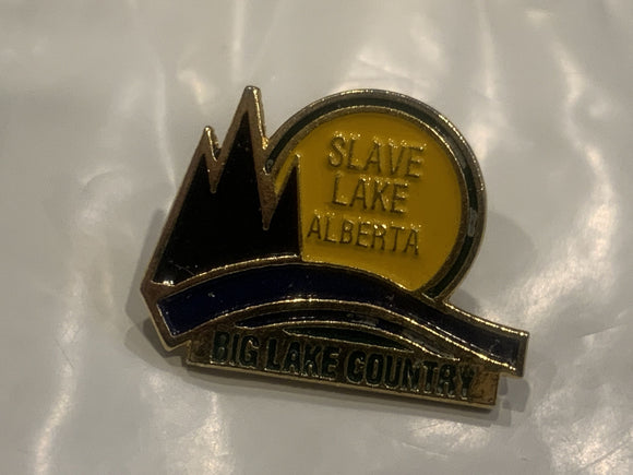 Slave Lake Alberta Big Lake Country Logo Lapel Hat Pin