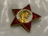 Boy in a Star Lapel Hat Pin