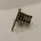 Jewelled USA American Flag Lapel Hat Pin AC