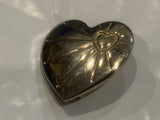 Shining Heart on a Heart Lapel Hat Pin