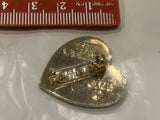 Shining Heart on a Heart Lapel Hat Pin
