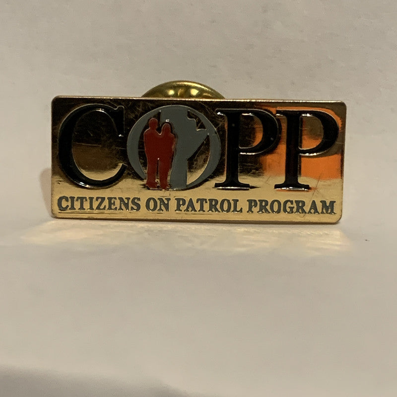 Cop Program Logo COPP Citizens on Patrol Program Logo Lapel Hat Pin – GwynnSportscards