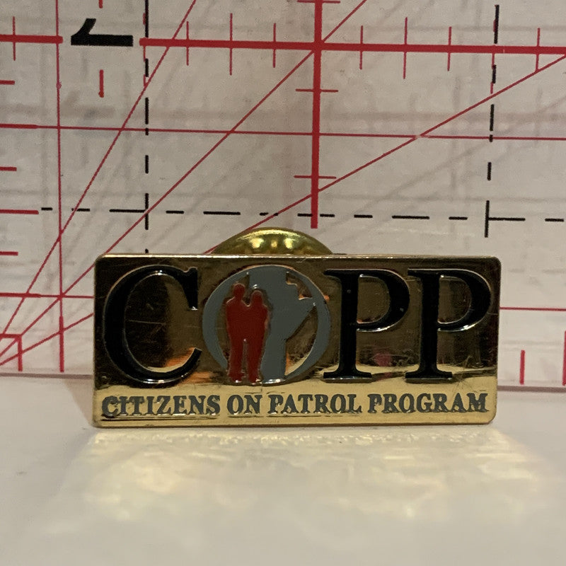 Cop Program Logo COPP Citizens on Patrol Program Logo Lapel Hat Pin – GwynnSportscards