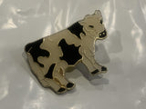 Black & White Dairy Cow Holstein Lapel Hat Pin