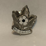 B.C. O.A.P.O. Dogwood Flower Maple Leaf Lapel Hat Pin