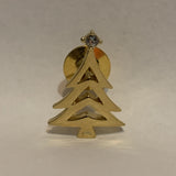 Golden Christmas Tree Lapel Hat Pin