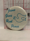 Jesus Gives Real Peace Dove Button Pinback