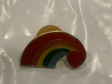 Rainbow Heart Lapel Hat Pin