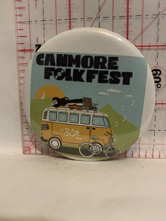 Canmore Folkfest 38th Year Button Pinback