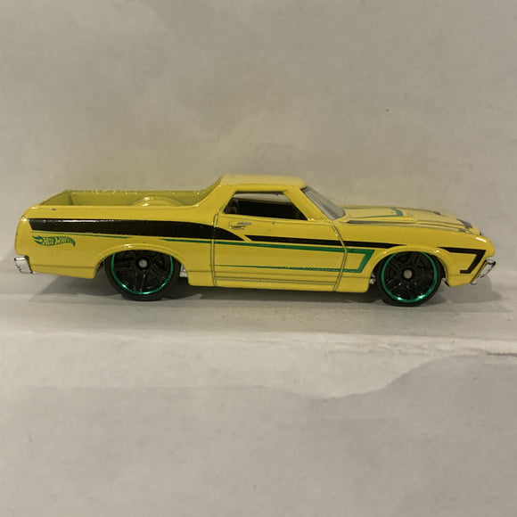 Yellow 72 Ford Ranchero ©2008 Hot Wheels Diecast Cars CJ