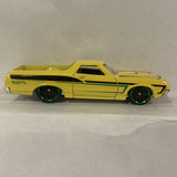 Yellow 72 Ford Ranchero ©2008 Hot Wheels Diecast Cars CJ
