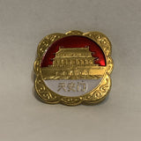 Chinese Building Temple Writing Chinese Exhibition Lapel Hat Pin