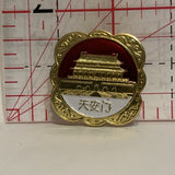 Chinese Building Temple Writing Chinese Exhibition Lapel Hat Pin