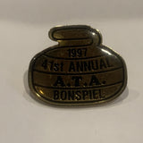 1997 41st Annual A.T.A. Bonspiel Lapel Hat Pin AD